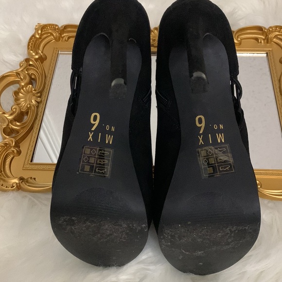 Mix No 6 - Black Suede Boot - 5 inch heel - Open Toe - Picture 5 of 9